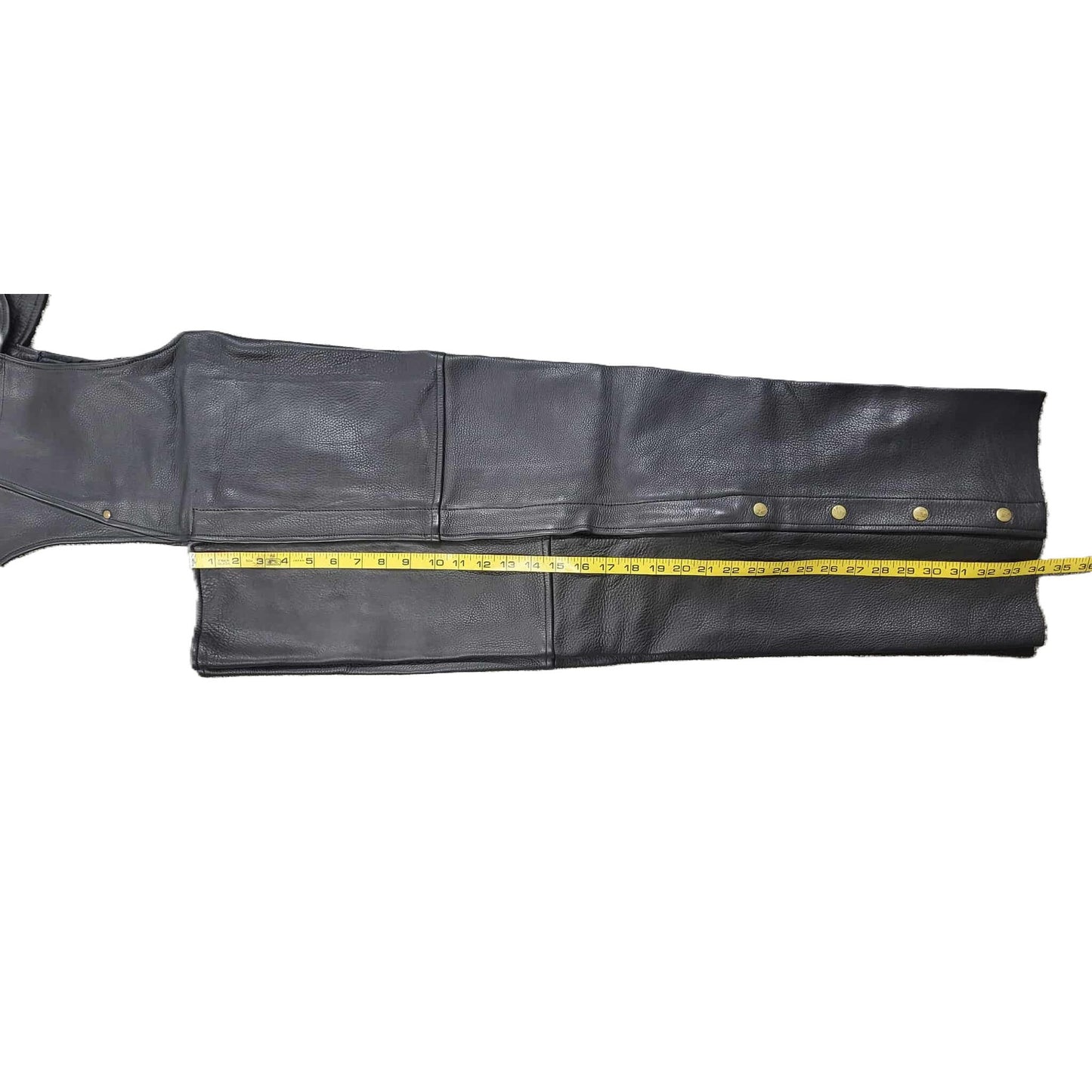 Leather & Steel Unisex Pig Skin Motorcycle Biker Chaps sizing