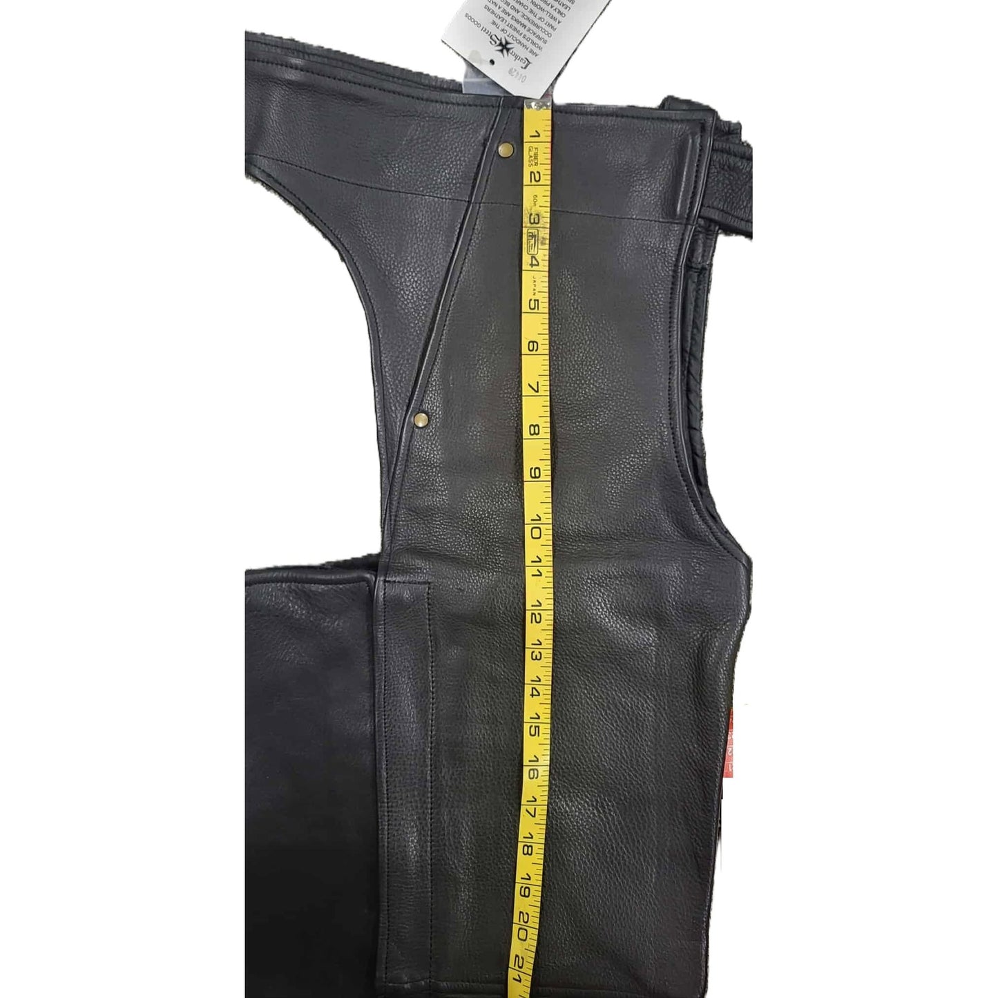 Leather & Steel Unisex Pig Skin Motorcycle Biker Chaps sizing
