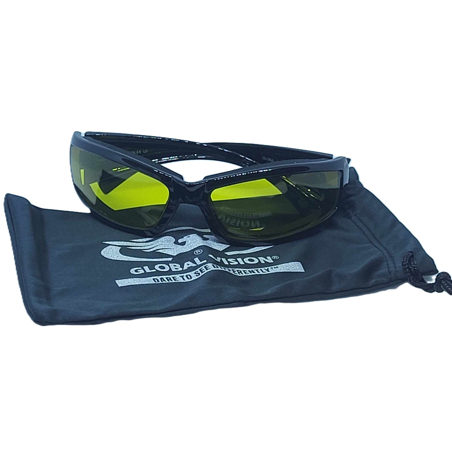 Stray Cat 24 Yellow Photochromatic Anti-Fog Lenses Motorcycle Glasses-with bag