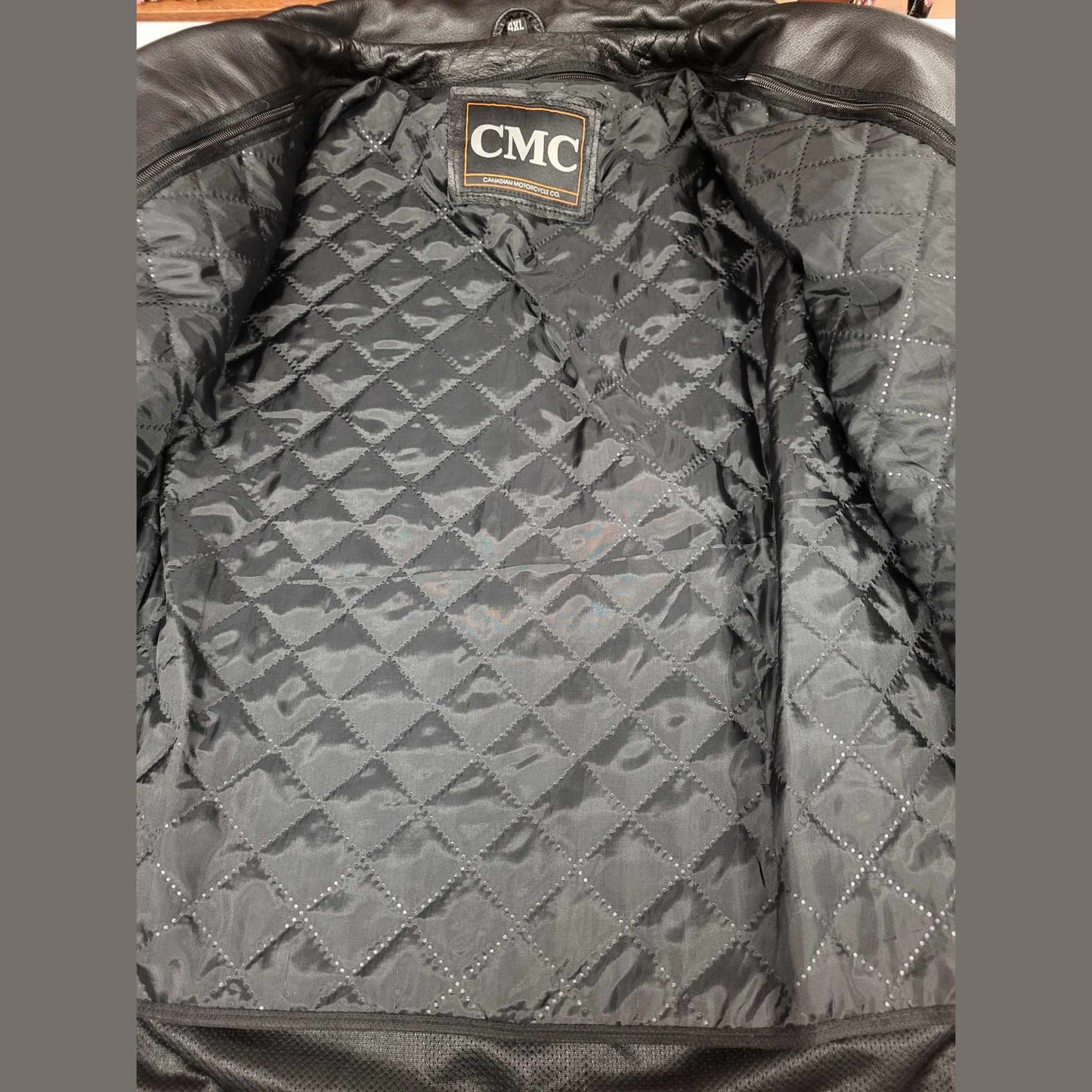 CMC Men's Motorcycle Leather Jacket-Classic