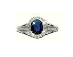 Blue Stone hair ring