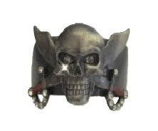 Pirate skull w/sword hair ring