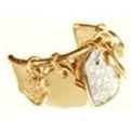 Hair Glove-Hair Ringz Dangling Heart Charms w/Rhinestones