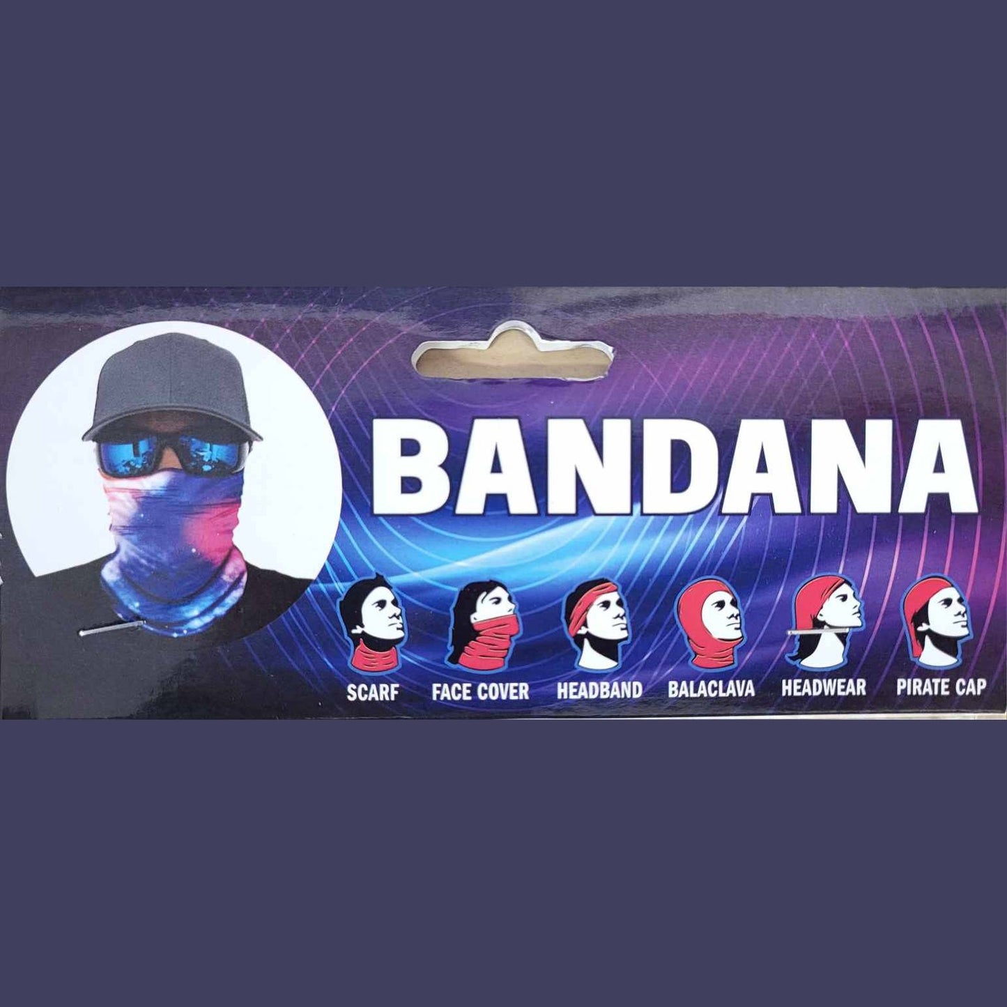 Bandana with ear loops info card