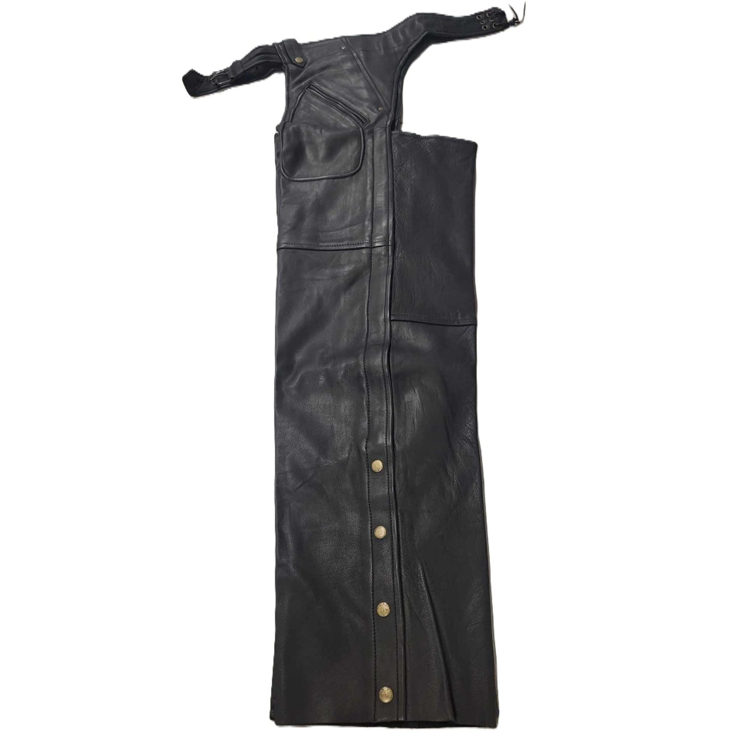 Biker's Club Unisex Leather Motorcycle Biker Chaps XL-pic2