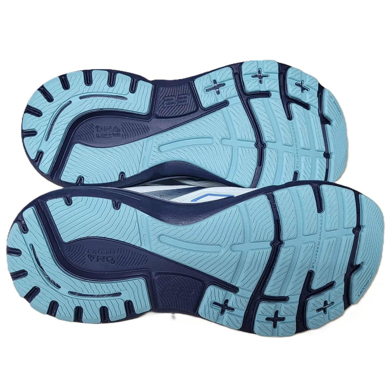 soles of running shoes