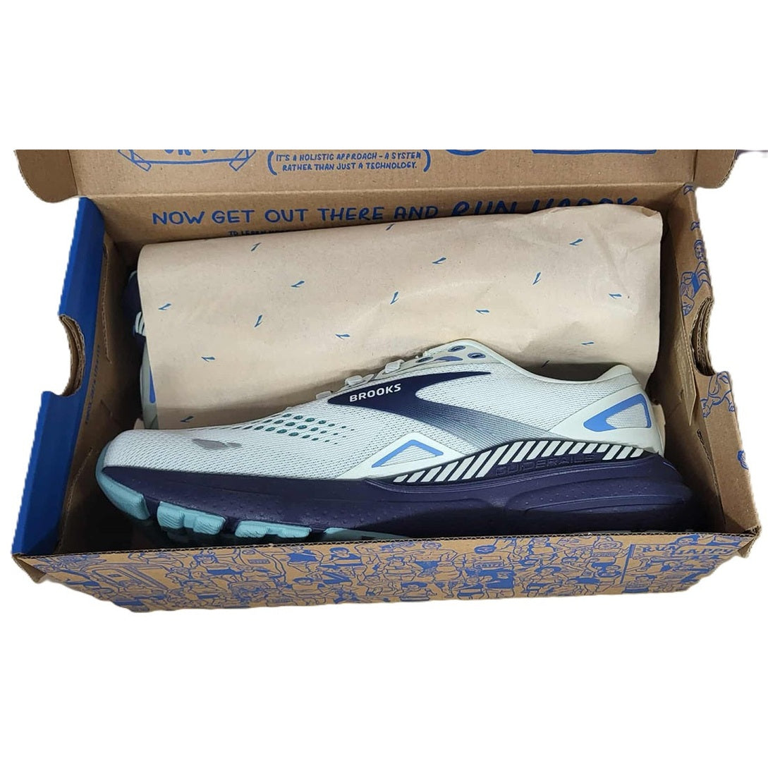running shoes in shoe box