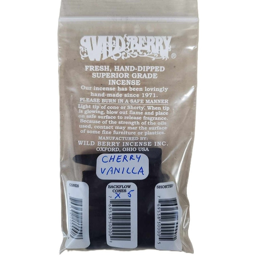 Cherry Vanilla Wild Berry Incense Backflow Cones