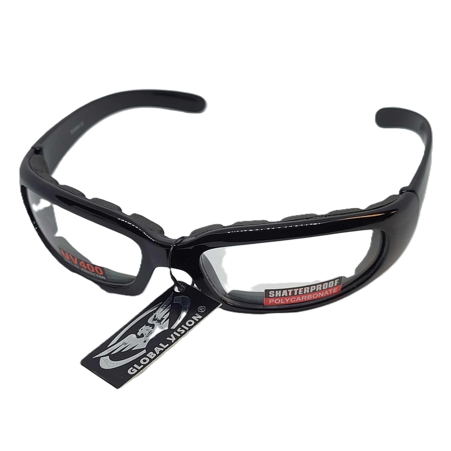 Global Vision Chicago Clear Motorcycle Glasses front