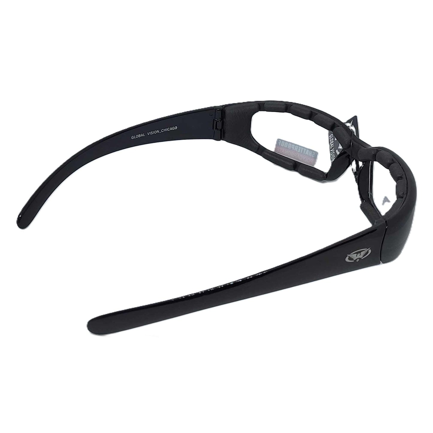 Global Vision Chicago Clear Motorcycle Glasses-side right