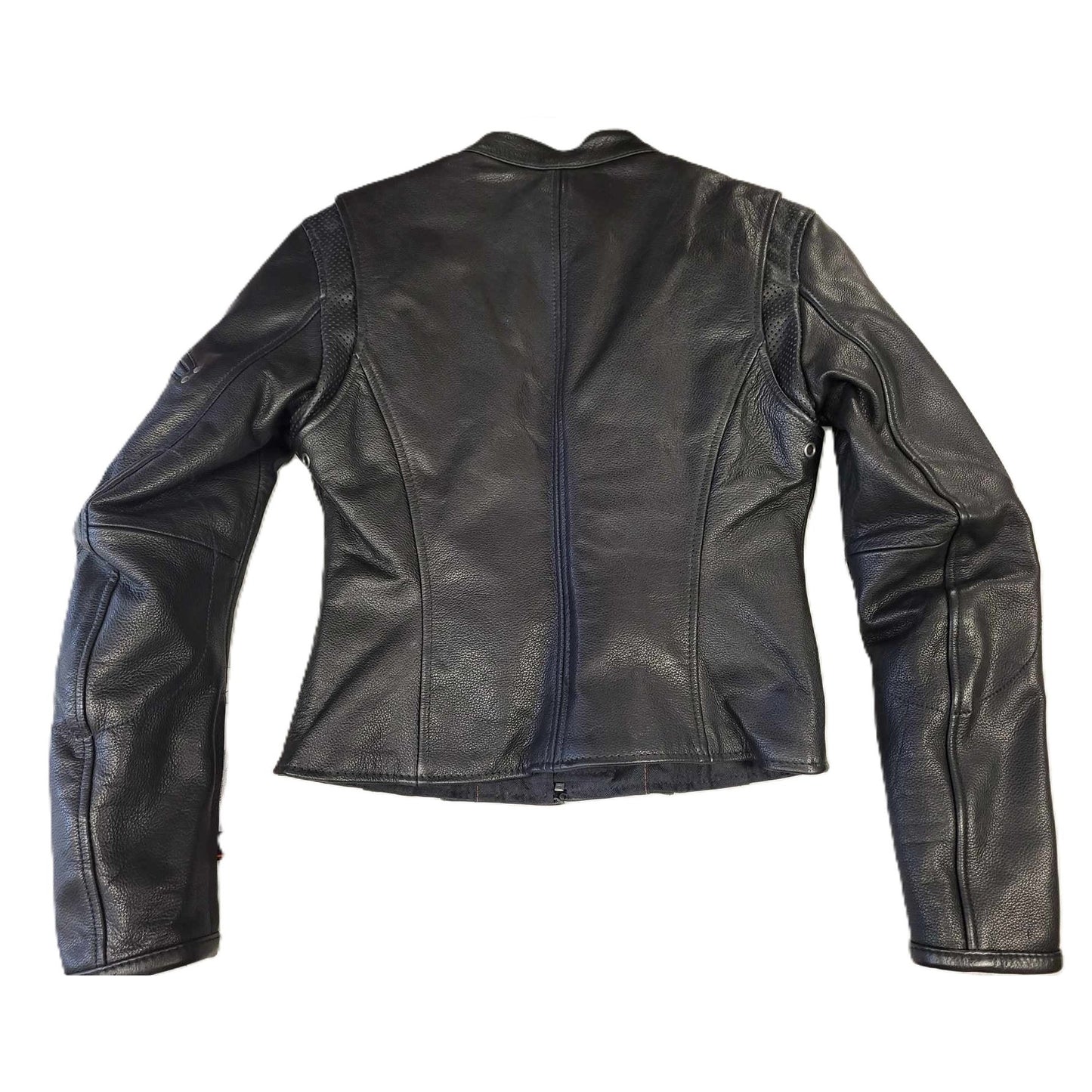 FMC Ladies Vented Leather Motorcycle Jacket-back