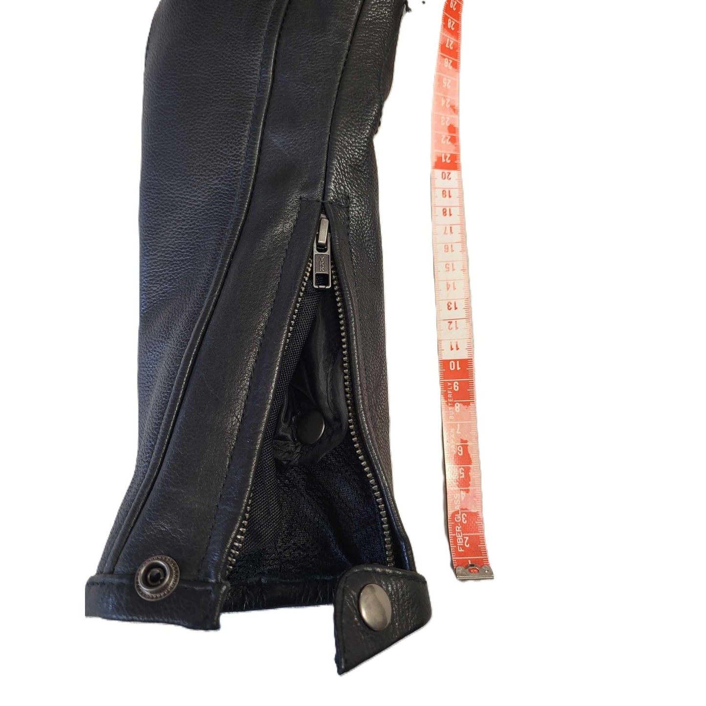 FMC Ladies Vented Leather Motorcycle Jacket-zippered sleeve 17cm