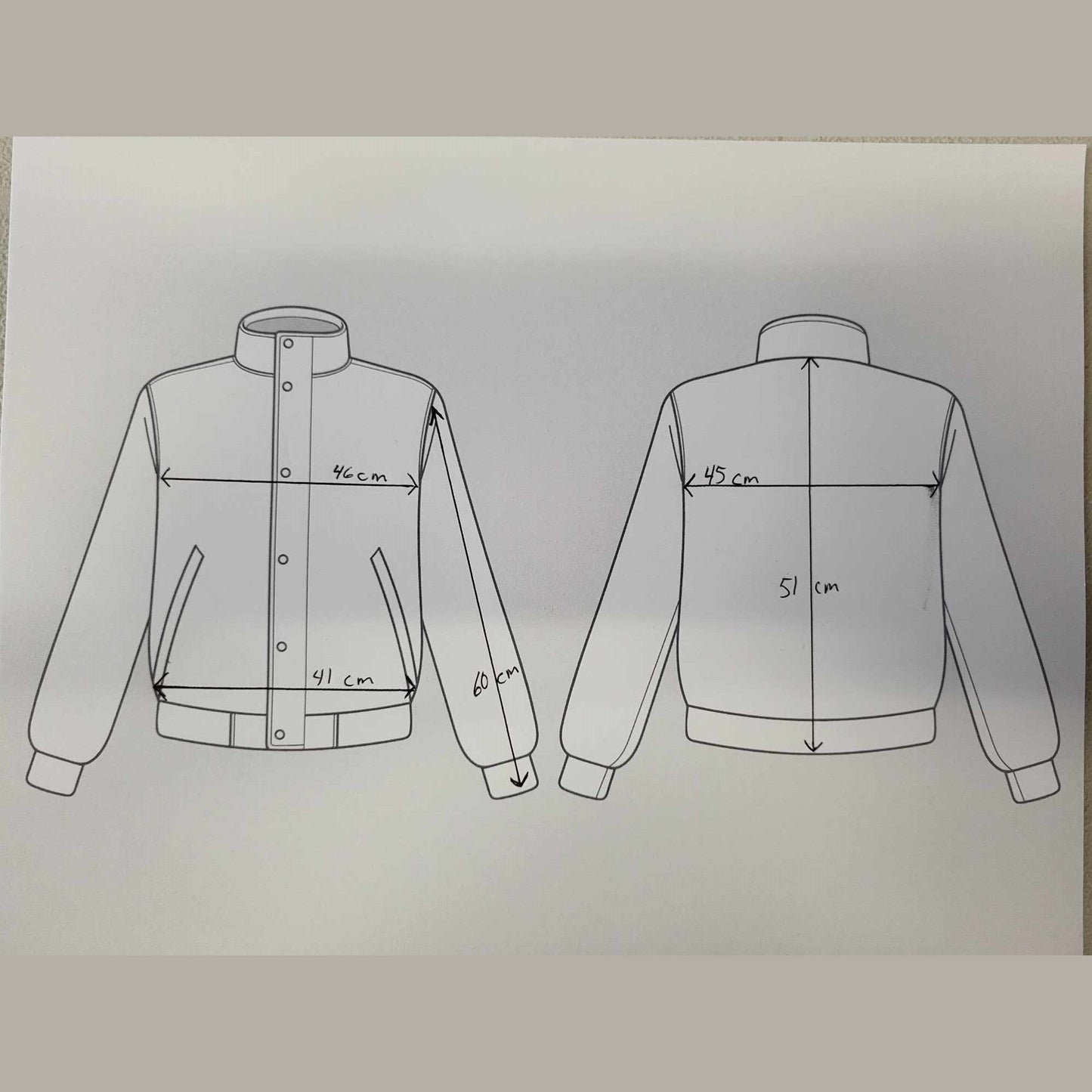 FMC Ladies Vented Leather Motorcycle Jacket-size chart XS