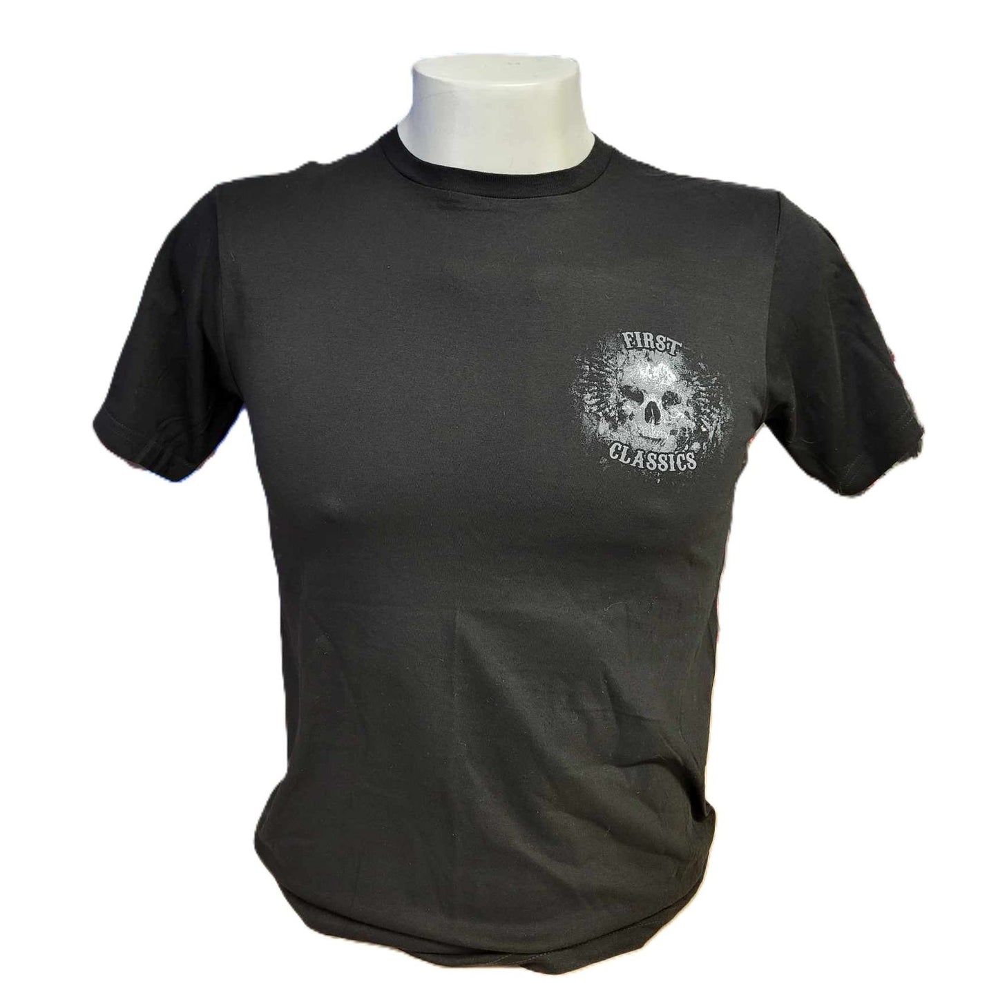 Mens T-Shirt Grave SKULL-Reflective-front