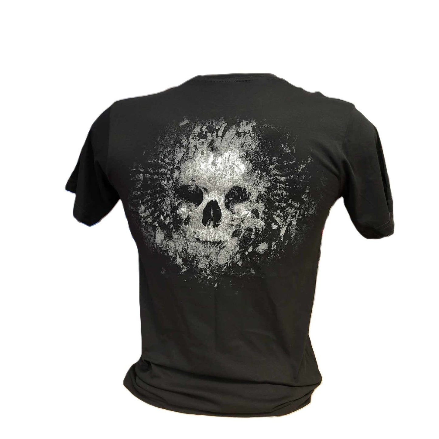 Mens T-Shirt Grave SKULL-Reflective-back