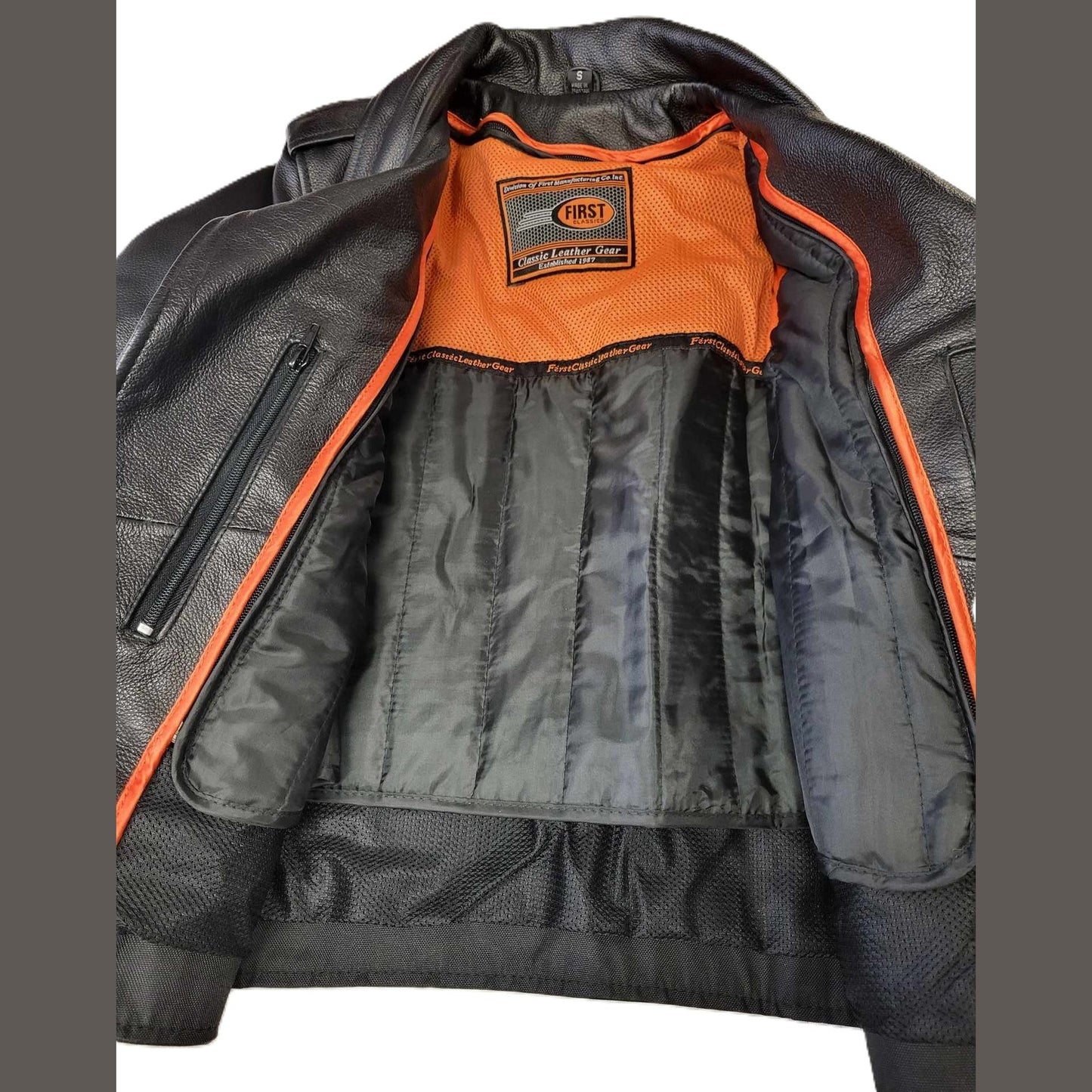 FMC ladies Rock Star Classic Leather Jacket-inside
