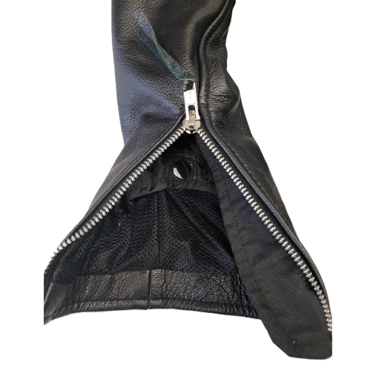 FMC ladies Rock Star Classic Leather Jacket-zippered sleeve