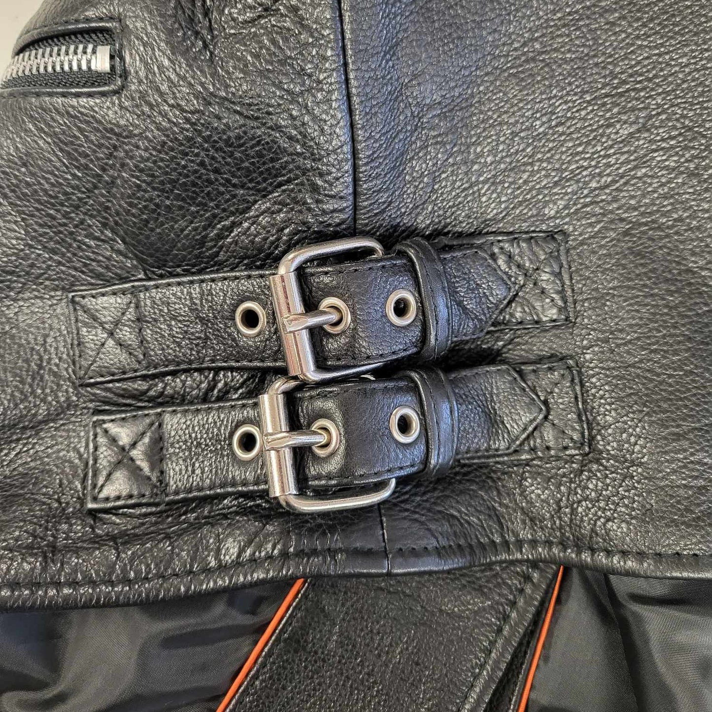 FMC Ladies Sexy Goddess Leather Vest-side buckles