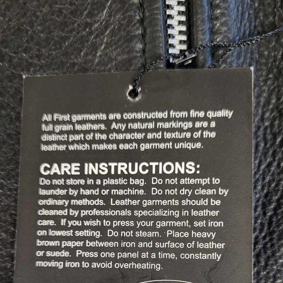 FMC Ladies Sexy Goddess Leather Vest-care instructions