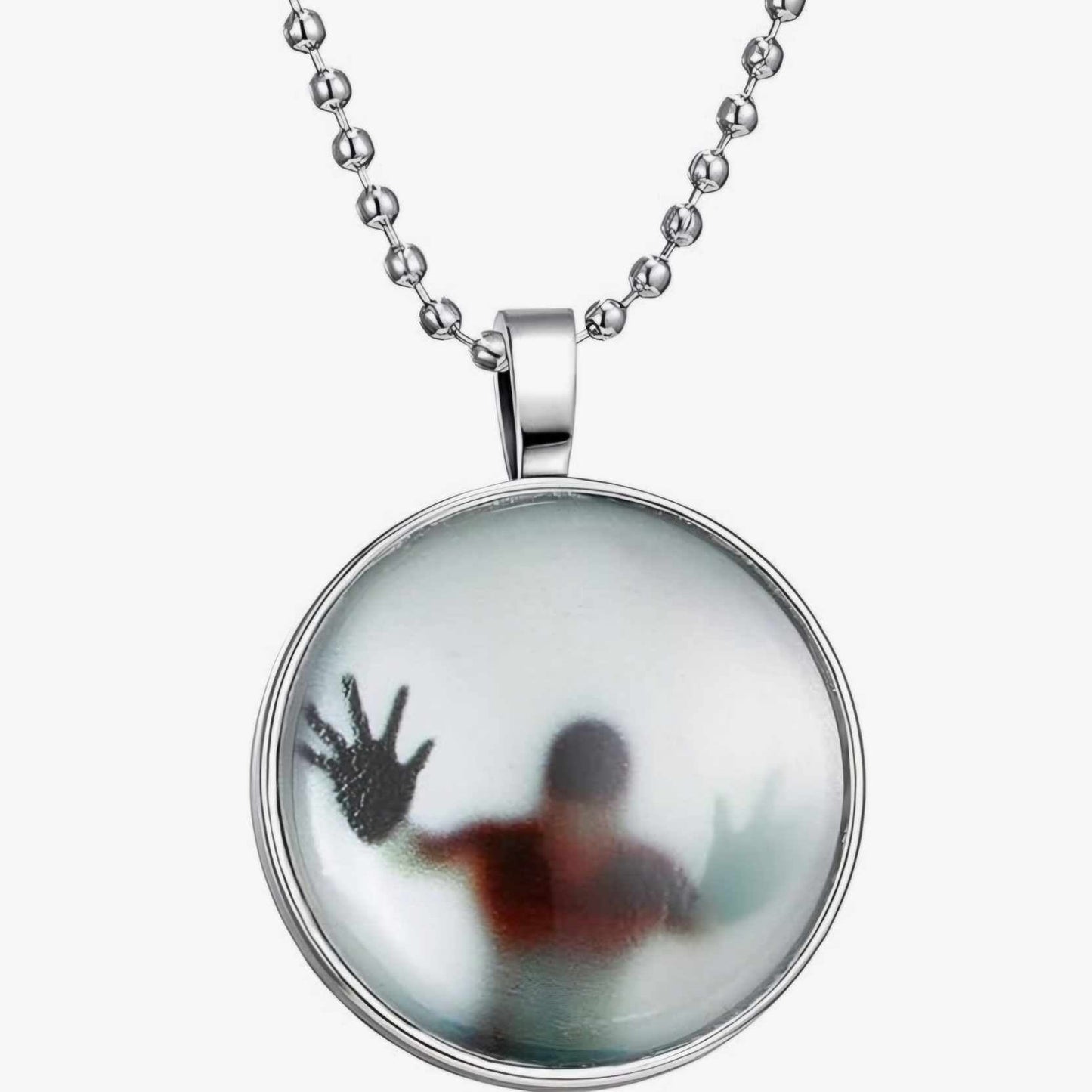 Hyde Creek Finery Glow-in-the-dark Floating Phantom Glass Cabochon Necklace