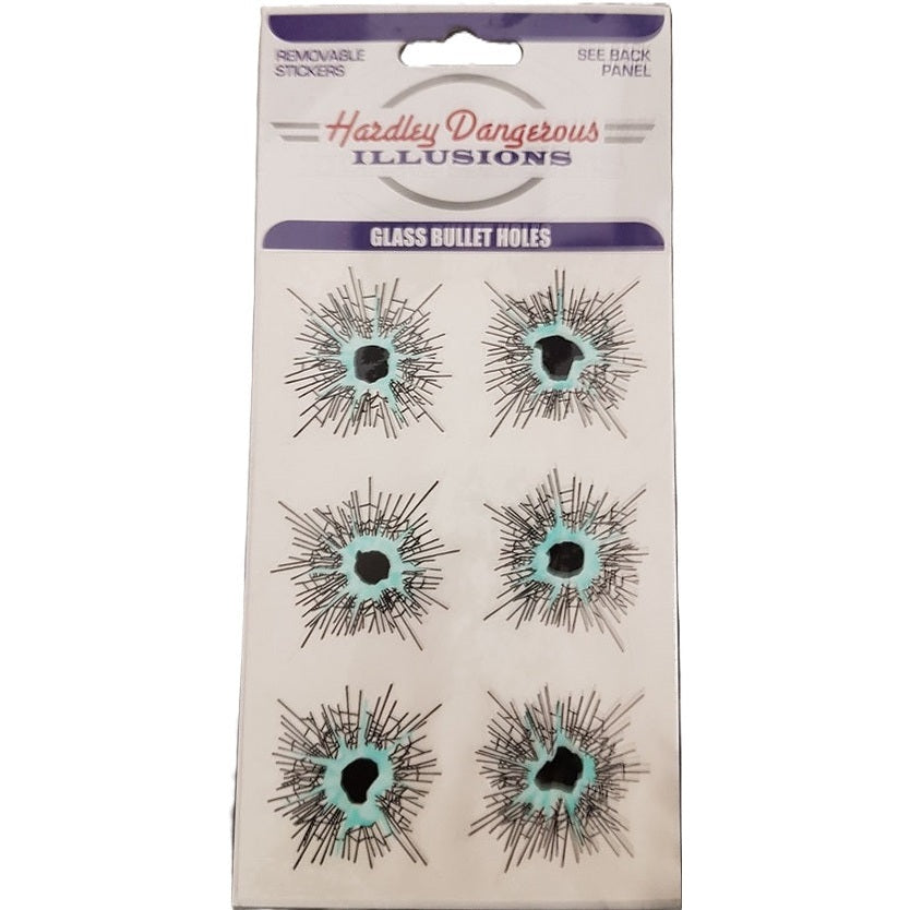 picture of glass bullet holes decals