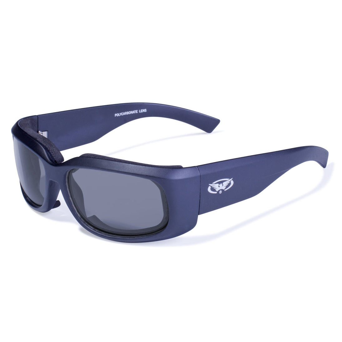 Global Vision Prospect Smoke Lense Foam Padded Motorcycle Glasses-front