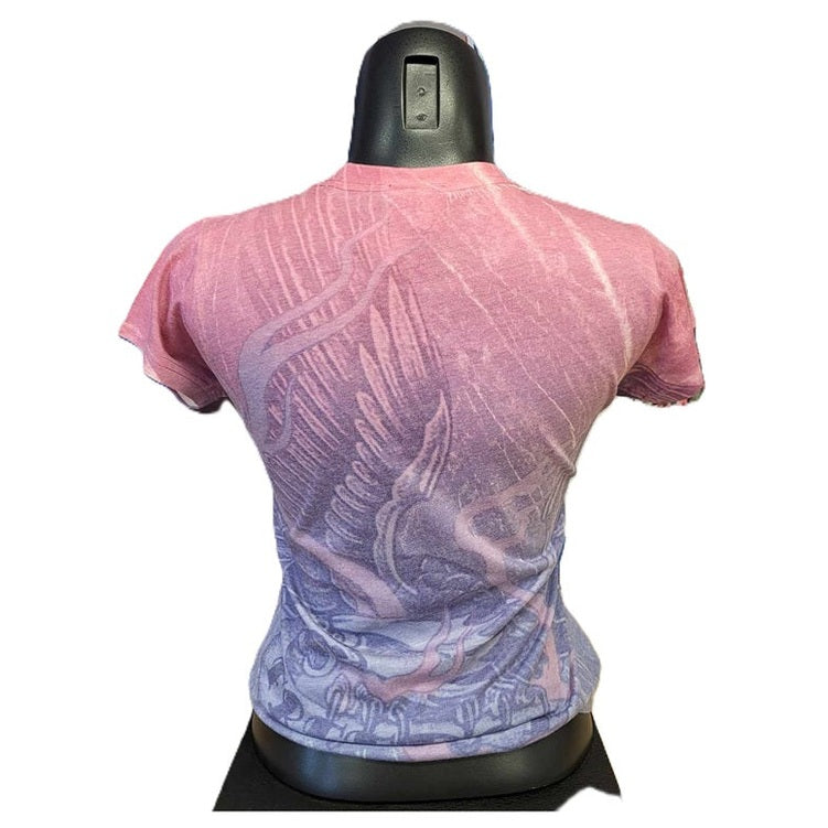 Harley Davidson Ladies Biker Tshirt-Multicolor Small back view