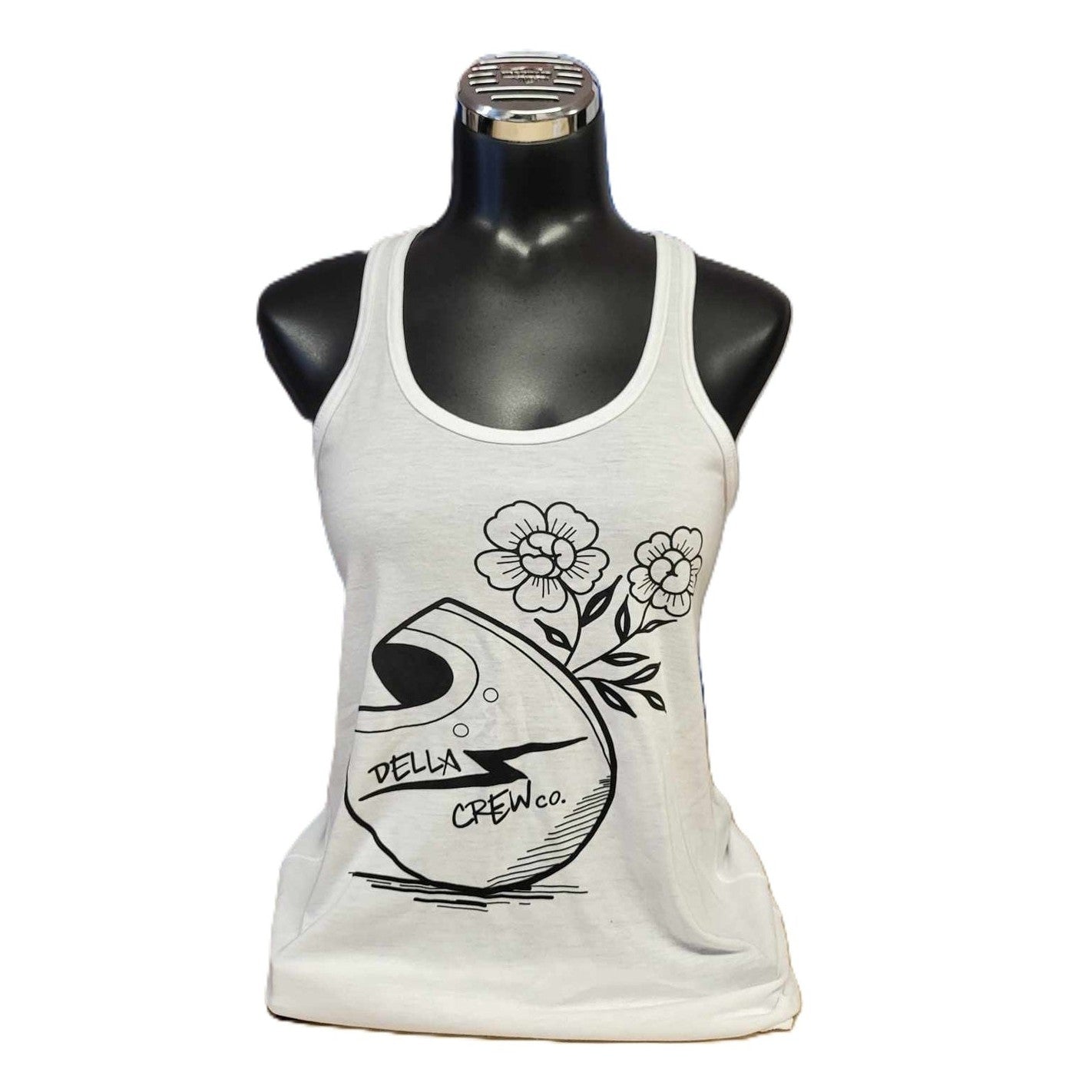 Della Crew Company Helmet Tank Top-White-pic1