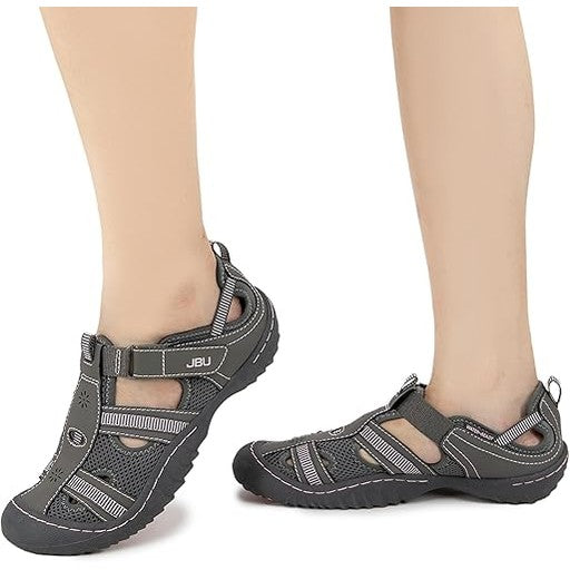 Women's Jambu Regional Water Ready 8-1/2 Wide Charcoal/Petal Flat Sandle