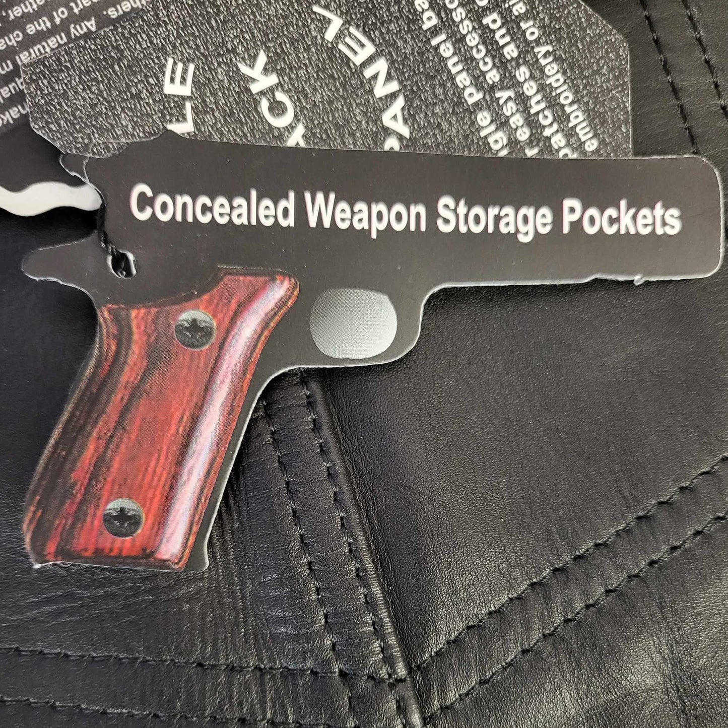 concealed storage pockets tag