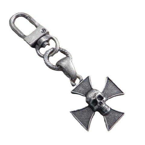 AmiGaz Key Chain-Skull on Maltese Cross