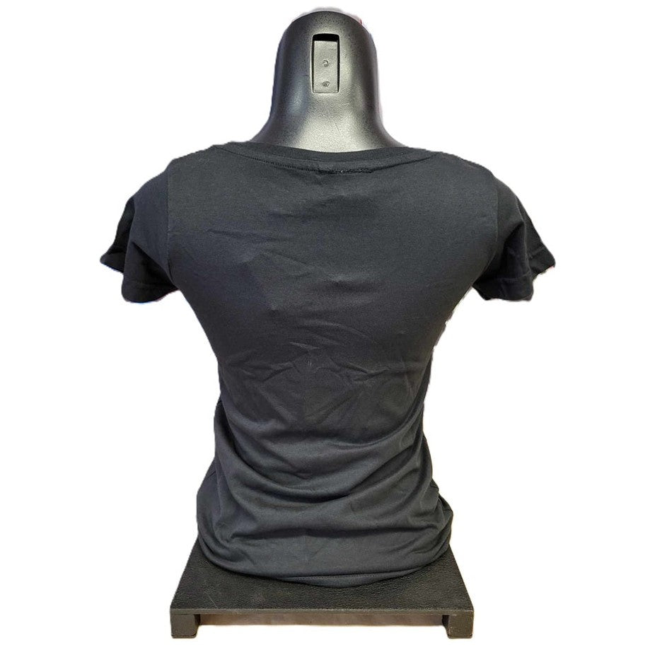 Lucky 13 Ladies Scoop Neck Princess Sleeve T-Shirt-Black- Built for Speed Small