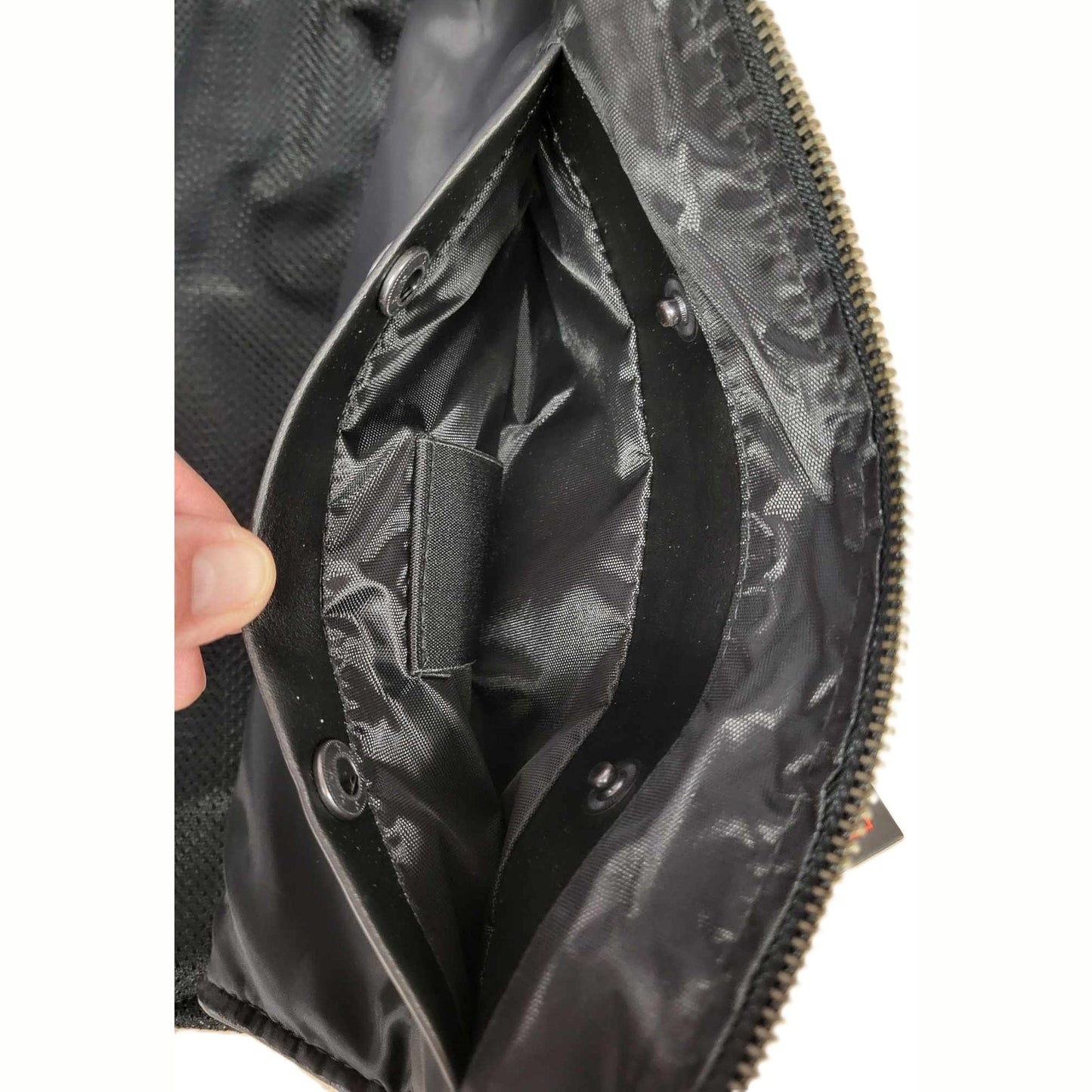 Milwaukee Ladies Leather Braided & Zipper V-neck Motorcycle Biker Vest-inside pocket