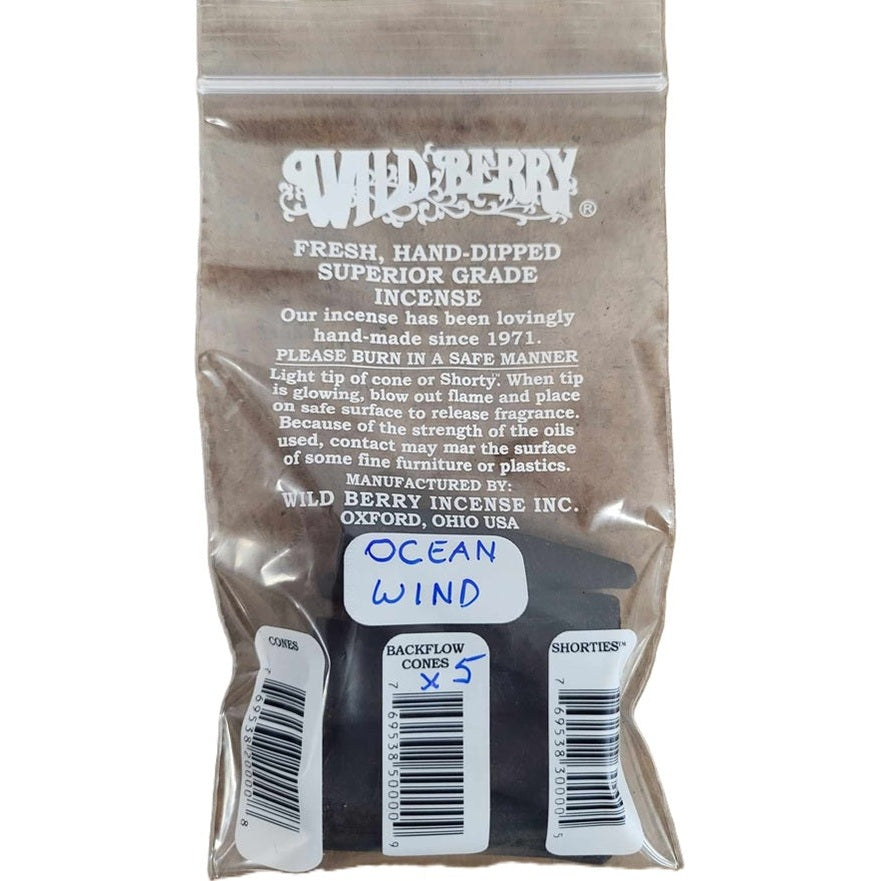 Ocean Wind Wild Berry Incense Backflow Cones
