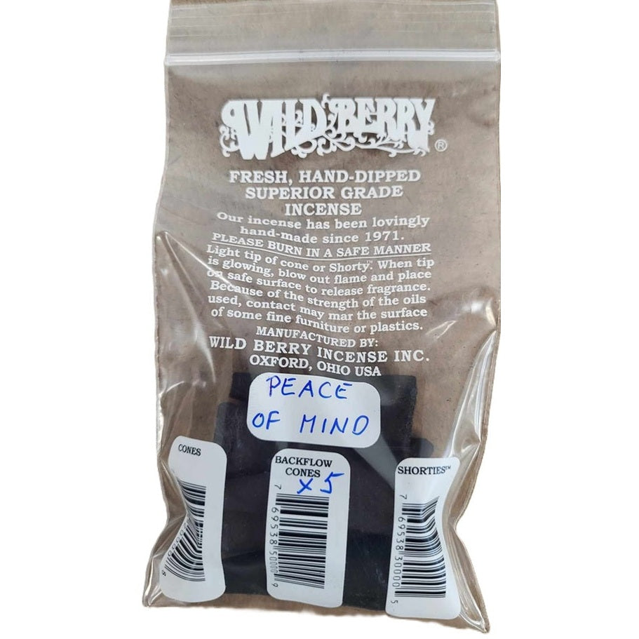 Peace of Mind Wild Berry Incense Backflow Cones