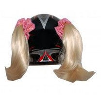 Helmets Inc Motorcycle Quad ATV Car BMX Helmet Pigtails-Blonde-back-view