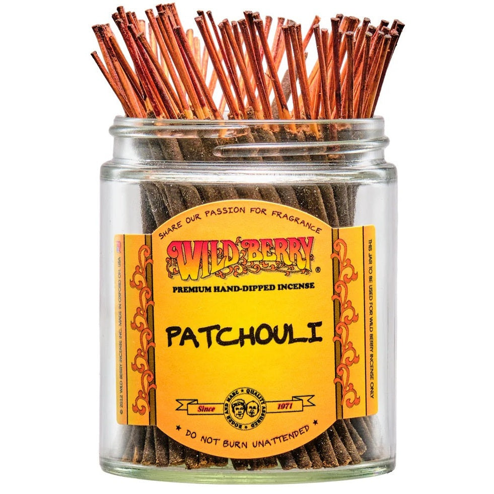 Patchouli scent Wild Berry "Shortie" incense 4" sticks