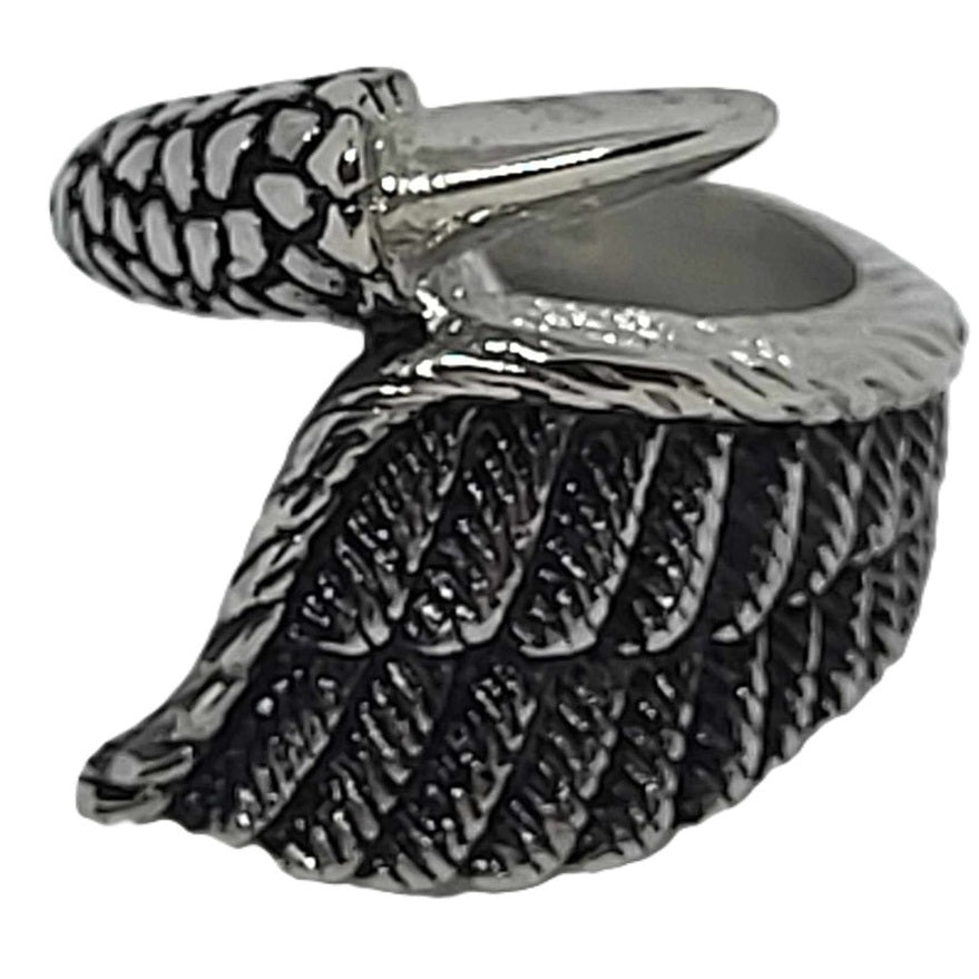 Eagle wing and claw ring