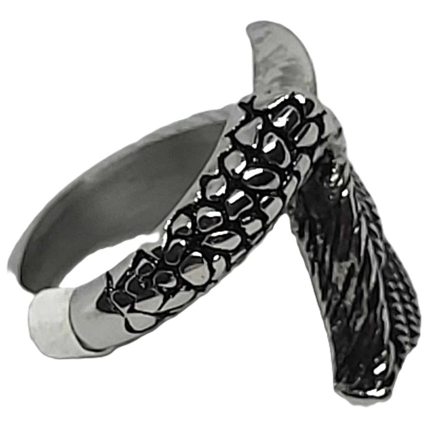 Eagle wing and claw ring