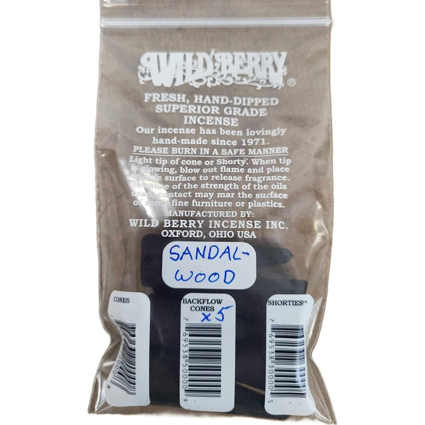 Sandalwood Wild Berry Incense Backflow Cones