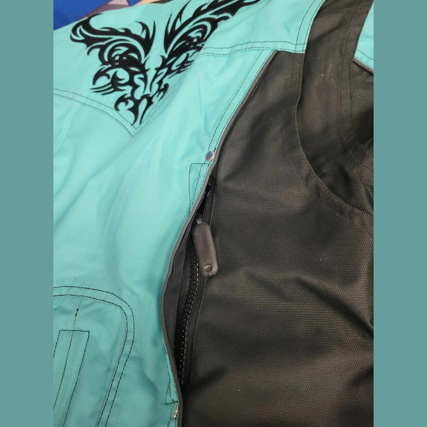 NexGen Ladies Textile Tourqois Motorcycle Biker Jacket XS venting