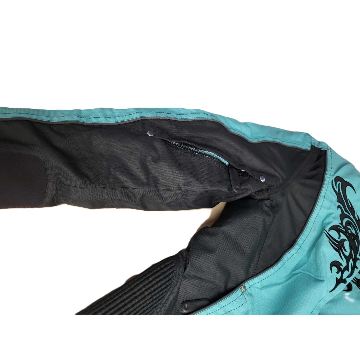 NexGen Ladies Textile Tourqois Motorcycle Biker Jacket XS zipper vents