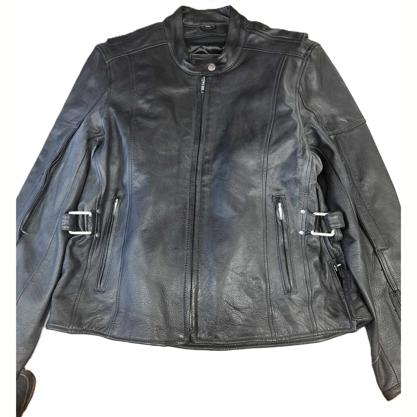 Cruiser by Sofari Ladies Euro Collar Leather Motorcycle Jacket