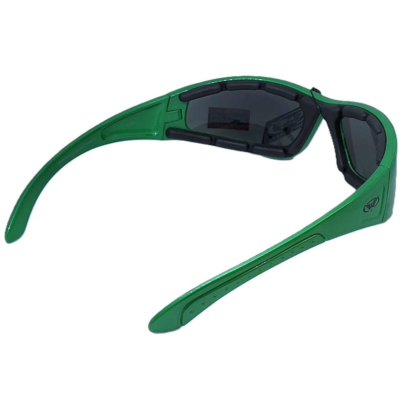 Global Vision Triumphant Green motorcycle glasses-side right