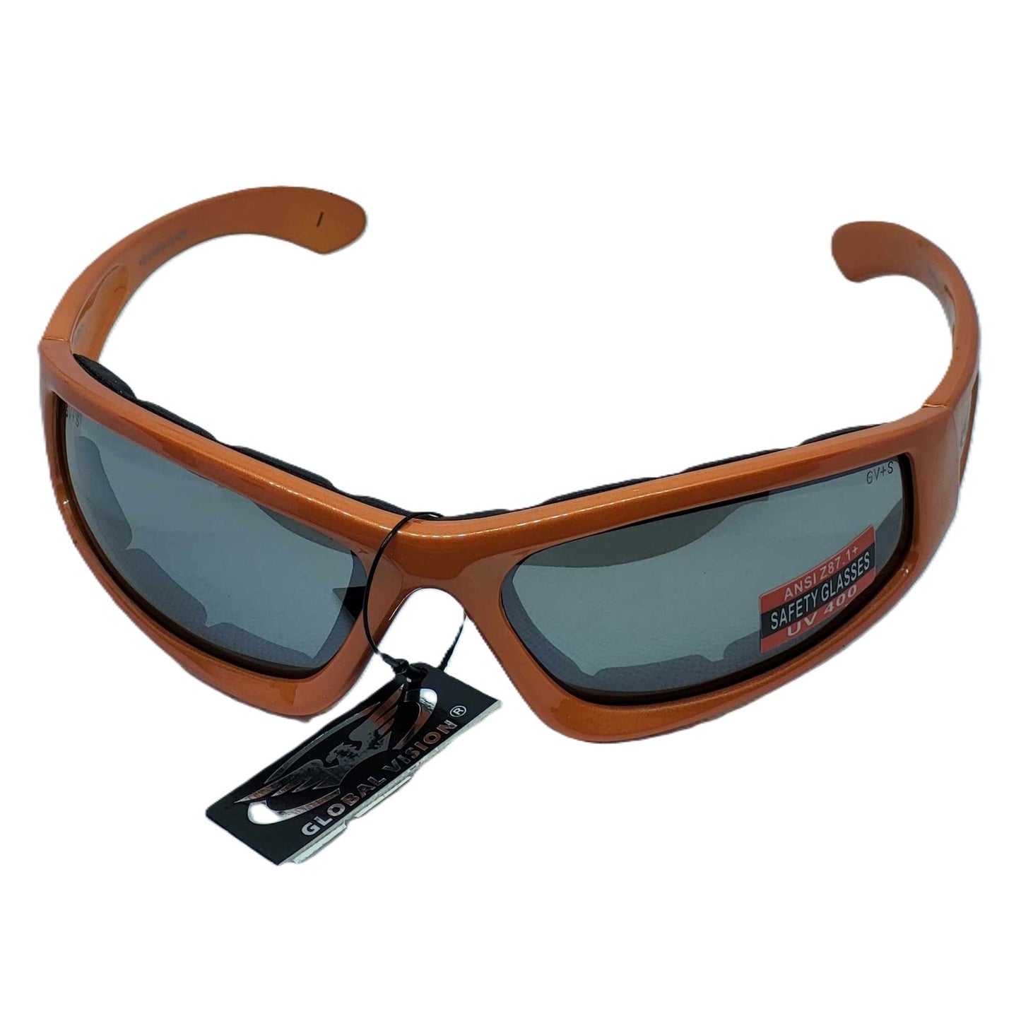 Global Vision Triumphant Orange motorcycle glasses-front