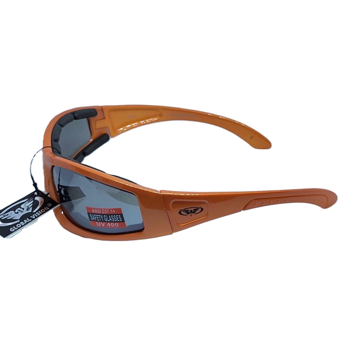Global Vision Triumphant Orange motorcycle glasses-side left