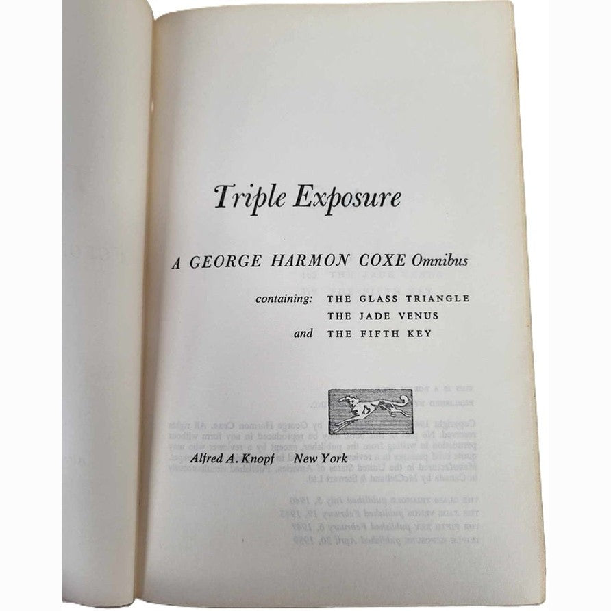 Trinple Exposure book inside view of titles