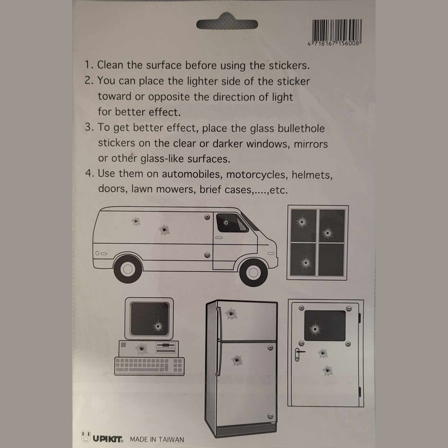 bullet decals for vehicle information
