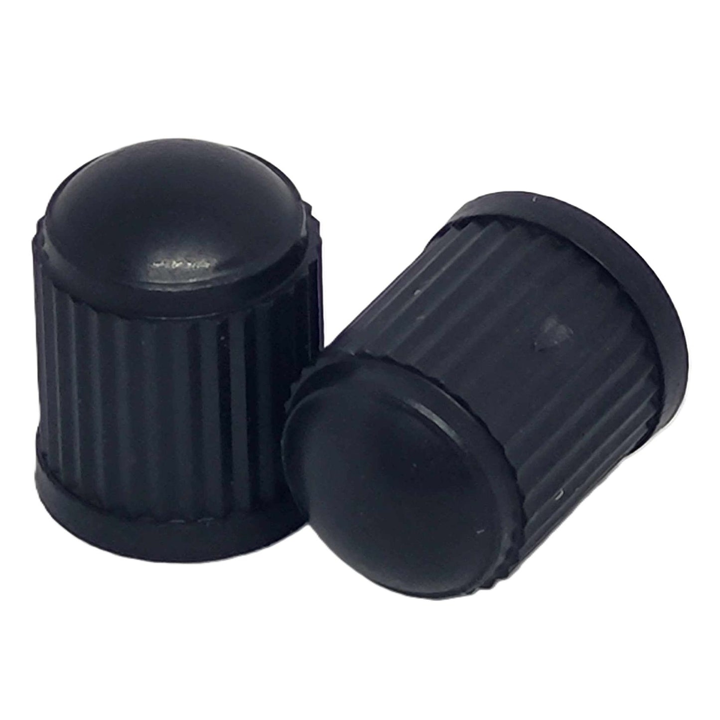 Plastic Motorcycle Tire Valve Caps x 10-Plain Black