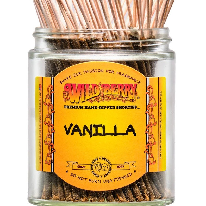 Vanilla scent Wild Berry "Shortie" incense 4" sticks